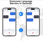 UYUXIO AI Language Translation Earbuds Real Time LCD Touch Screen Open Ear Wireless Headphone with 144 Language for Business