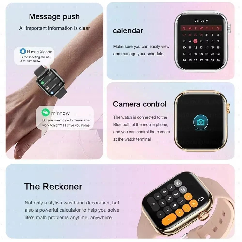 i10 GPS Smart Watch Women Series 10 Screen Bluetooth Call Heart Rate Blood Pressure Men Smartwatch for Android IOS Sports Watch