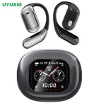 UYUXIO AI Language Translation Earbuds Real Time LCD Touch Screen Open Ear Wireless Headphone with 144 Language for Business