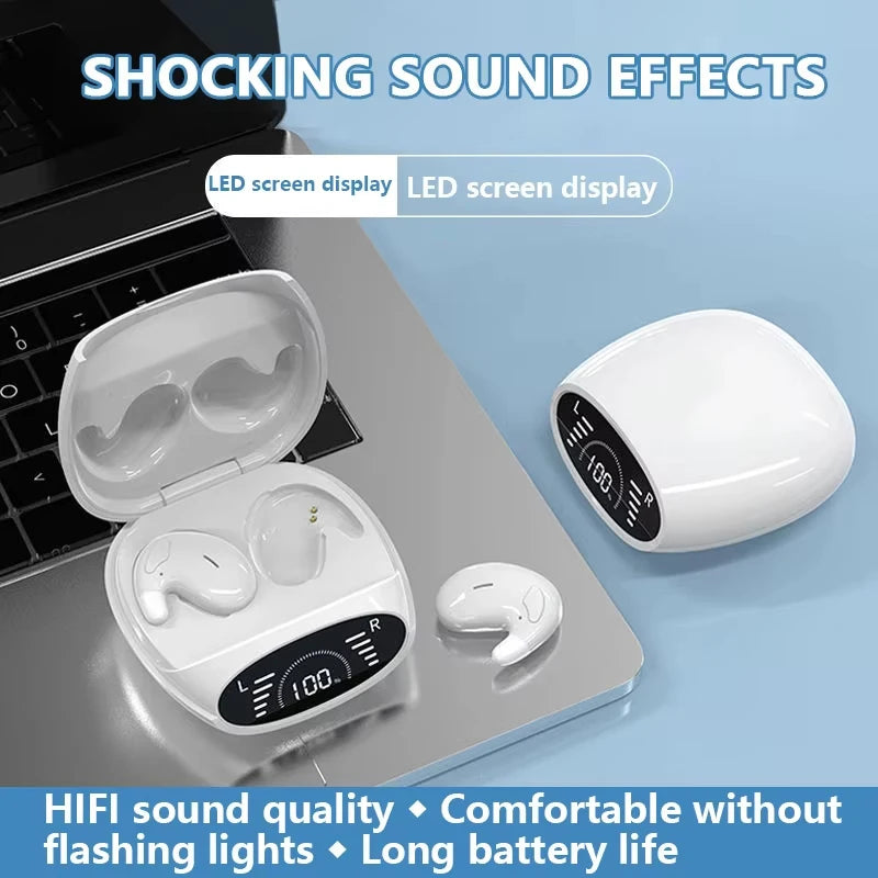Sleep Invisible Earbuds Tiny Headphones Bluetooth 5.3 Noise Cancelling Wireless Sports Headsets Stereo Earphone With Mic 2025