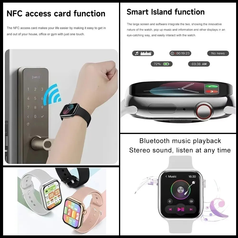 i10 GPS Smart Watch Women Series 10 Screen Bluetooth Call Heart Rate Blood Pressure Men Smartwatch for Android IOS Sports Watch