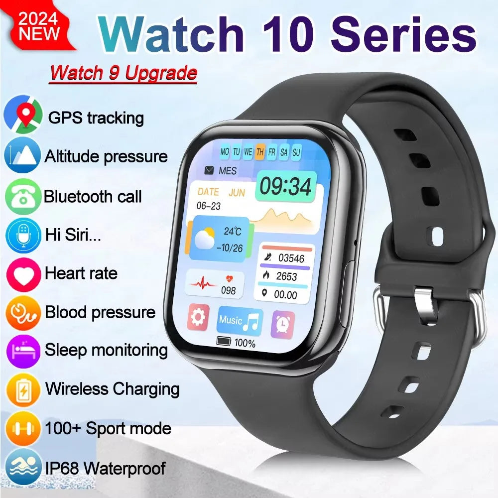 i10 GPS Smart Watch Women Series 10 Screen Bluetooth Call Heart Rate Blood Pressure Men Smartwatch for Android IOS Sports Watch