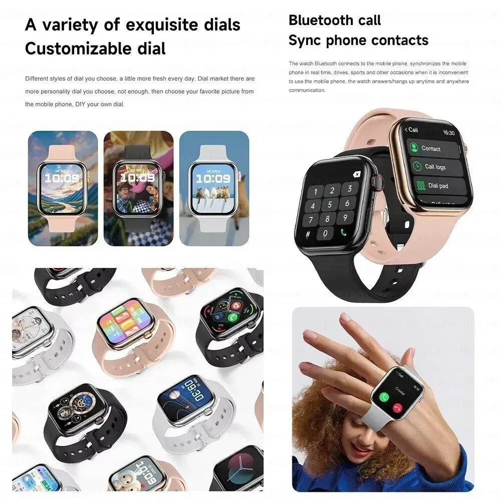 i10 GPS Smart Watch Women Series 10 Screen Bluetooth Call Heart Rate Blood Pressure Men Smartwatch for Android IOS Sports Watch