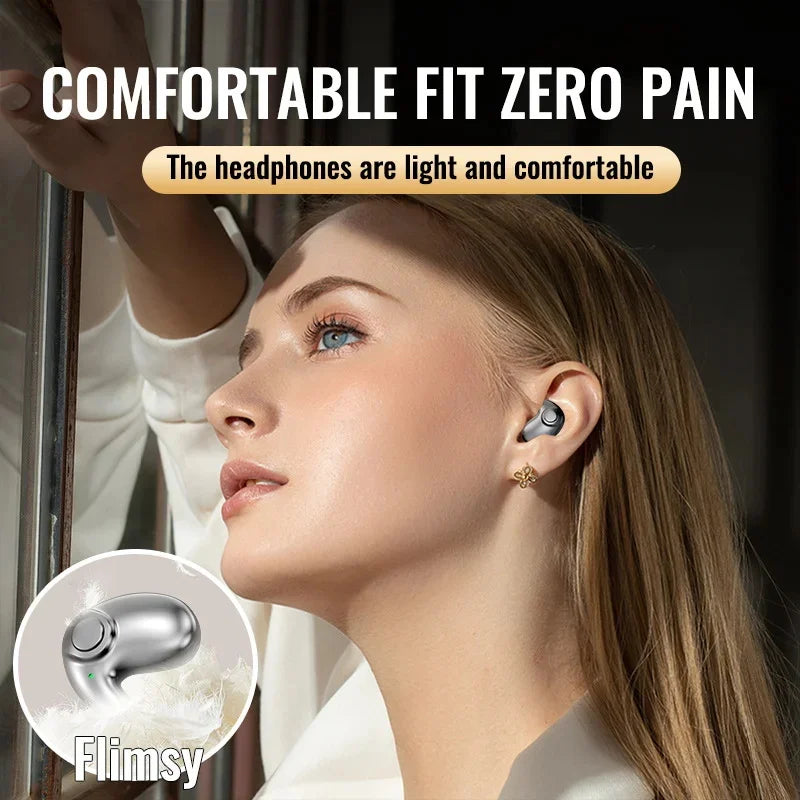 Sleep Invisible Earbuds Tiny Headphones Bluetooth 5.3 Noise Cancelling Wireless Sports Headsets Stereo Earphone With Mic 2025